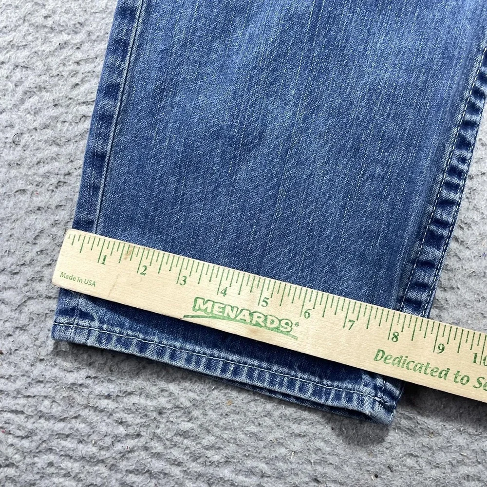 True Religion Ricky Flap SN Jeans Mens 38x34 Blue Med Wash Relaxed Straight